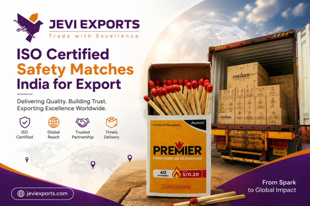 ISO Certified Safety Matches India for Export – JEVI EXPORT